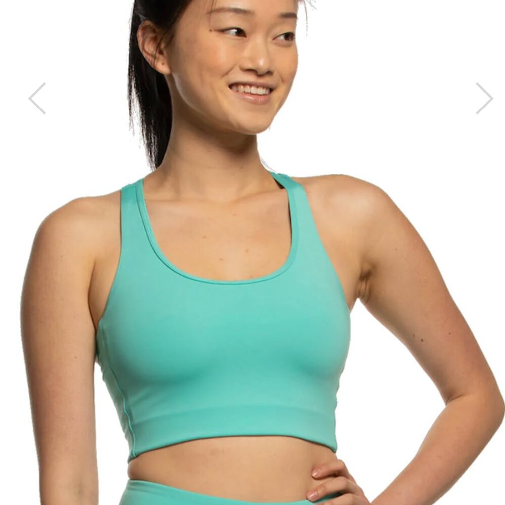 Barely Used - Jolyn Indy Longline Racerback Bra - Turquoise - Size Large